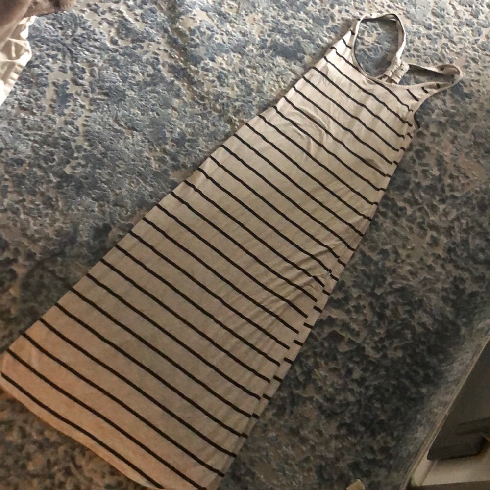 Derek heart striped maxi dress